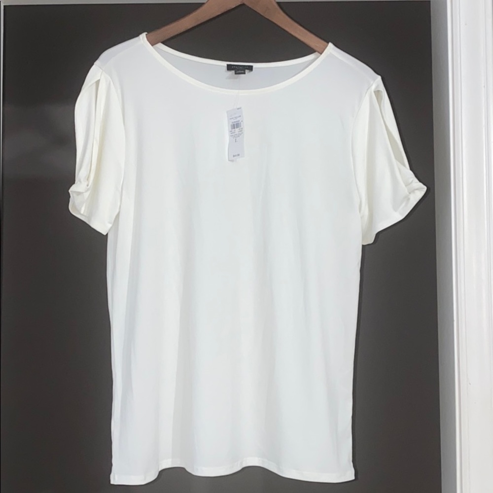 Ann Taylor Short Sleeve Blouse - Size L